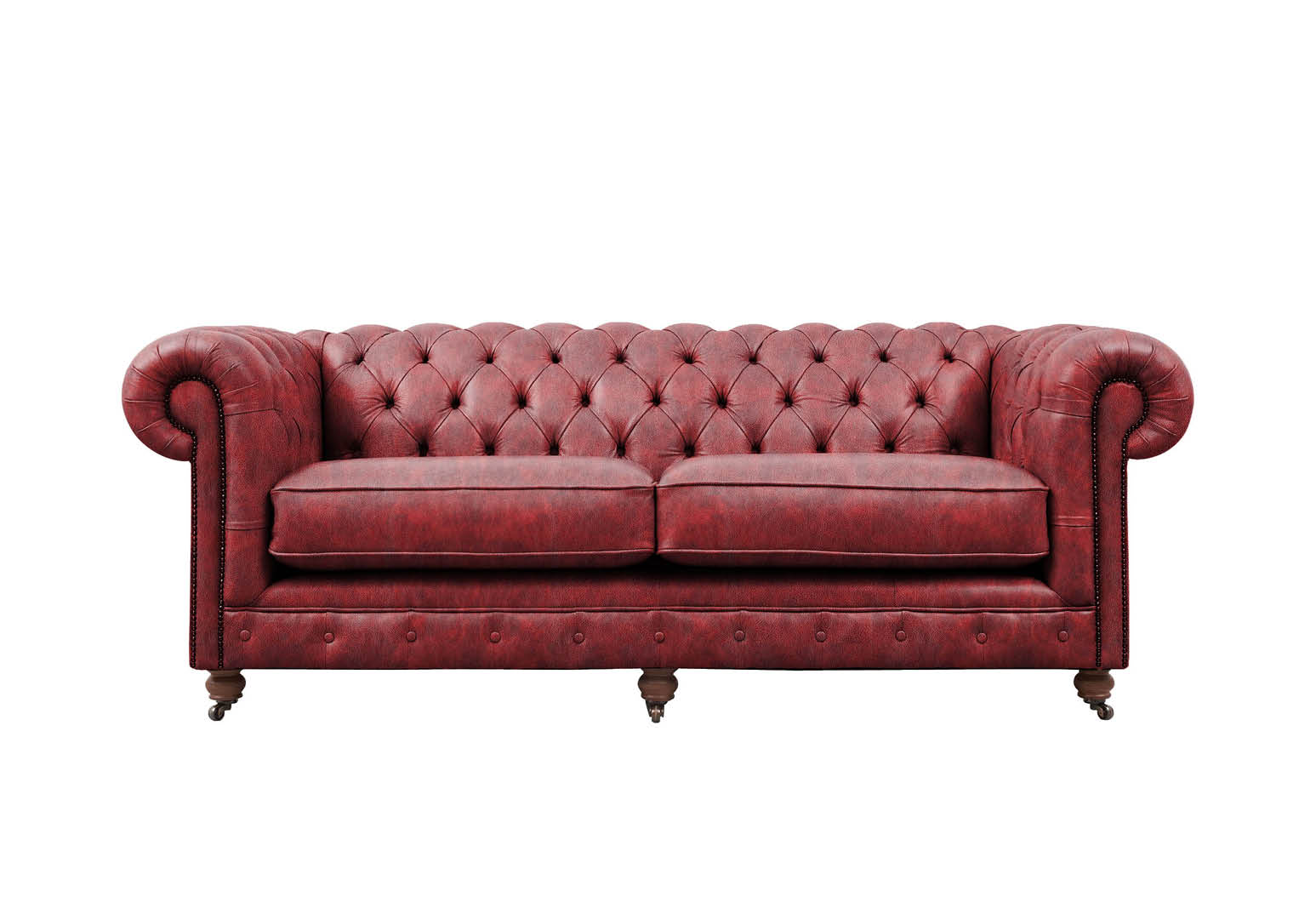 Red Leather Sofas Chesterfield Modern Vintage Chesterfield 3 Seater Leather Sofa