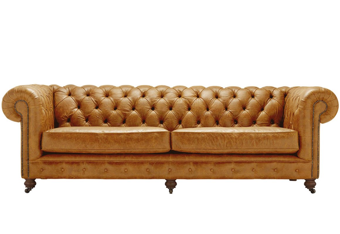 Tan Leather Sofas Chesterfields Modern Thomas Lloyd Vintage Chesterfield 4 Seater Leather Sofa