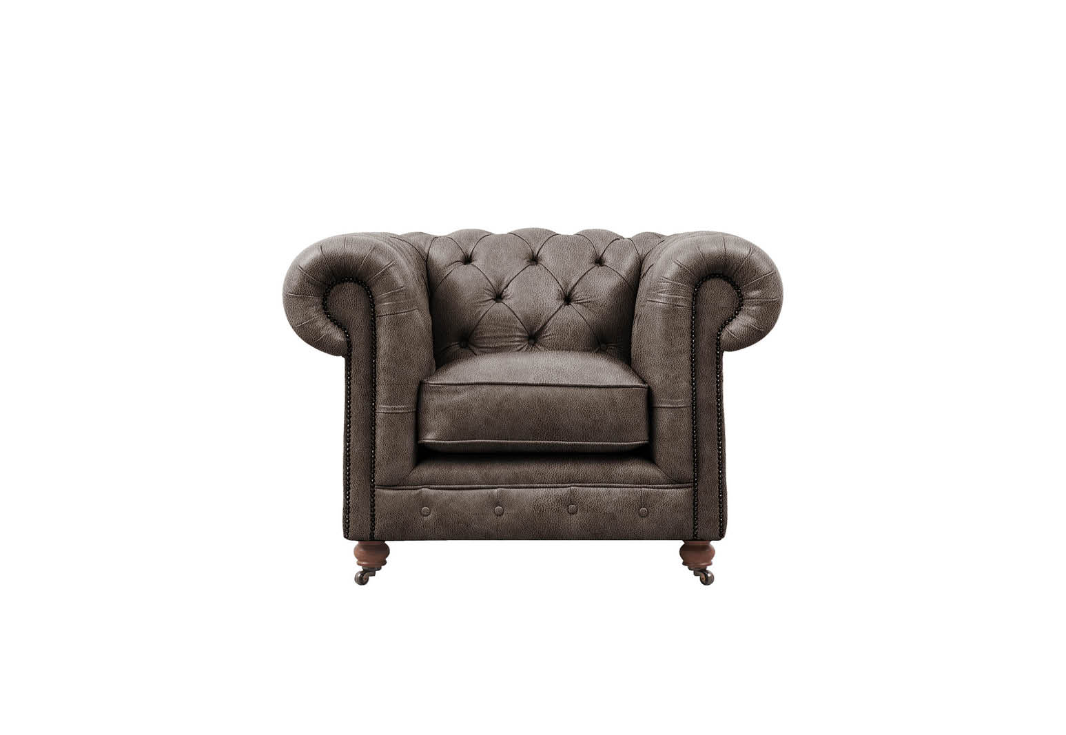 Grand Chesterfield Leather Club Chair