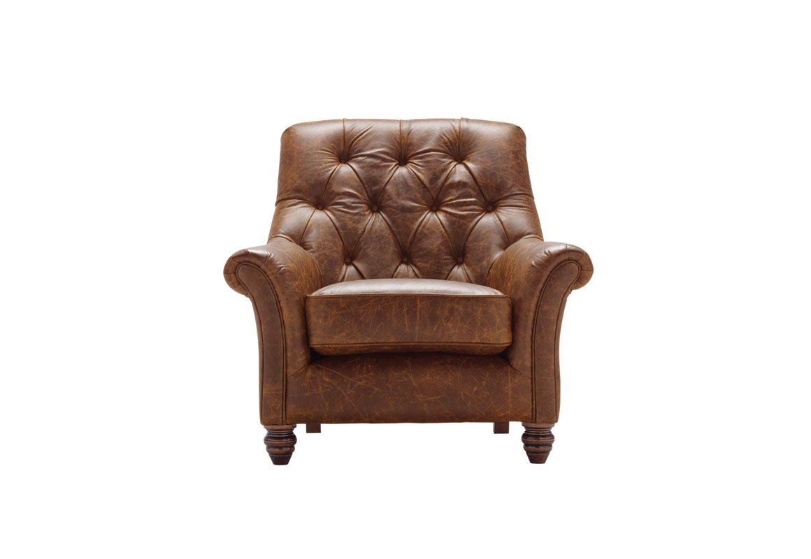 Cambridge Leather Slipper Chair