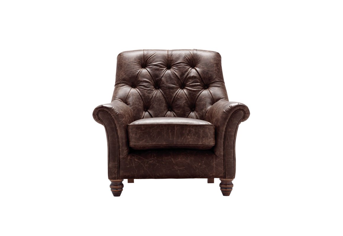 Cambridge Leather Slipper Chair