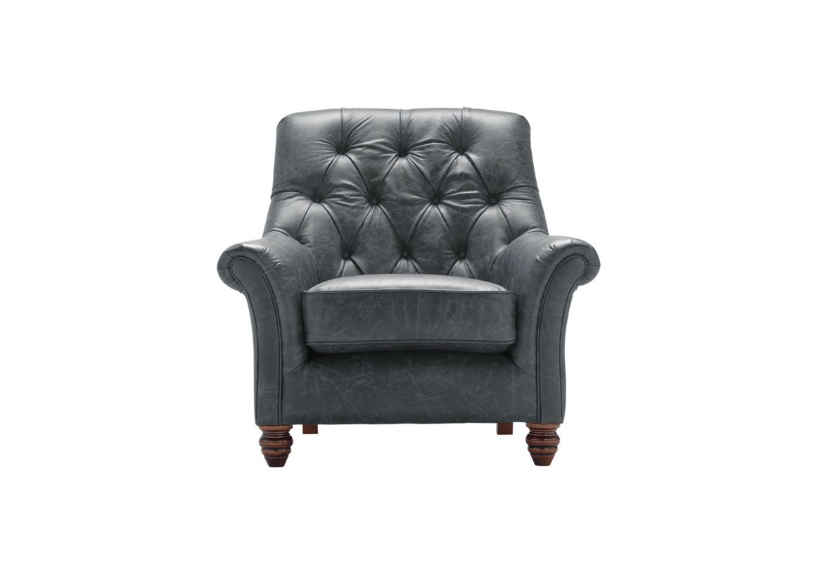 Cambridge Leather Slipper Chair