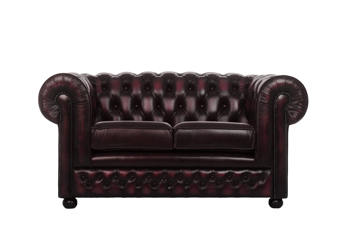 Chesterfield 2 Seater Leather Sofa