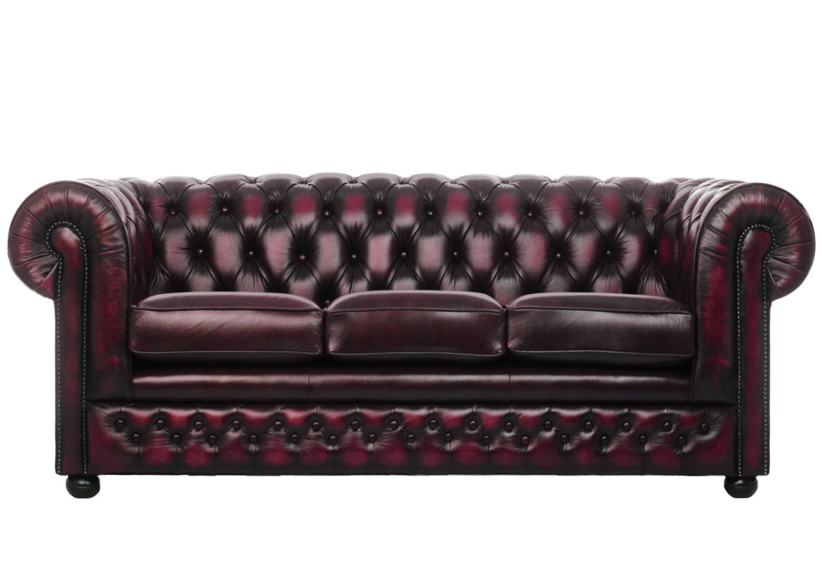 Chesterfield 3 Seater Leather Sofa