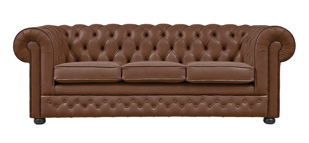 Chesterfield 3 Seater Leather Sofa