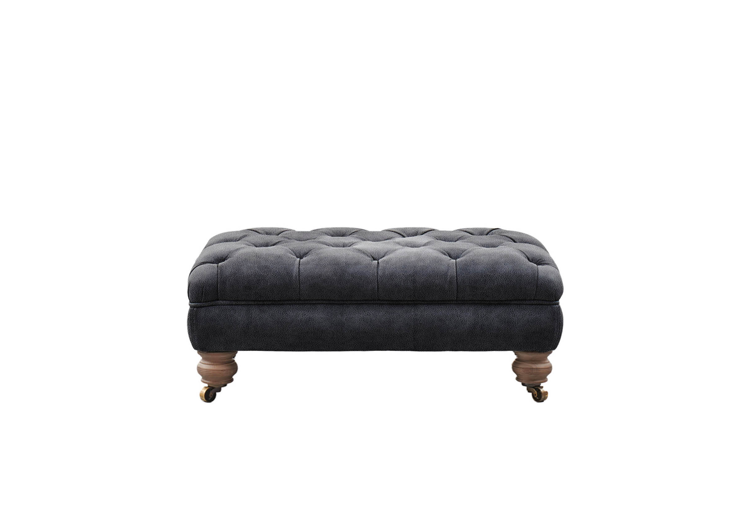 Lincoln Leather Bench Footstool