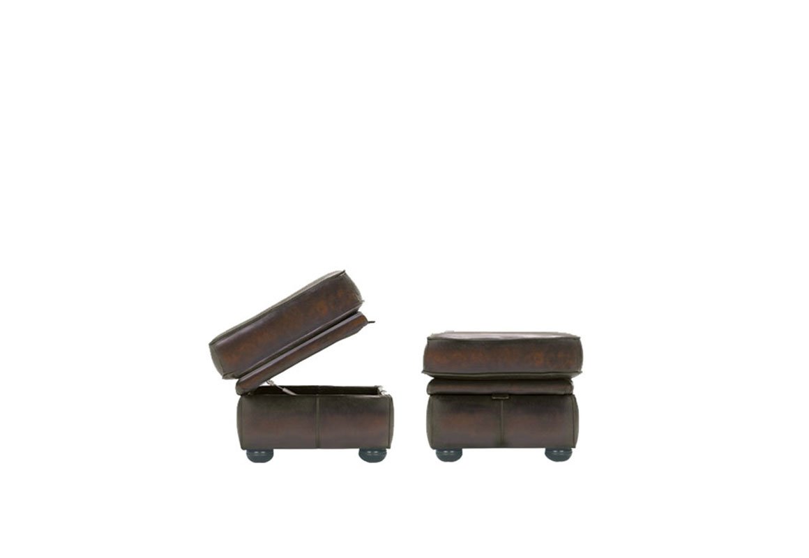 Marlow Leather Storage Stool