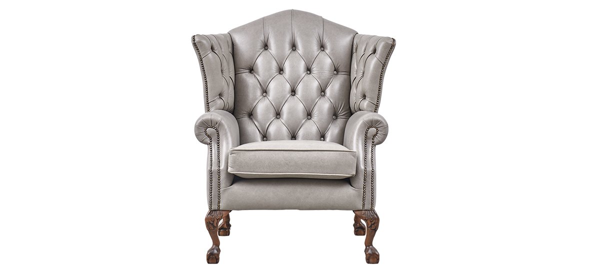 Grand Chesterfield Highback Leather Chair