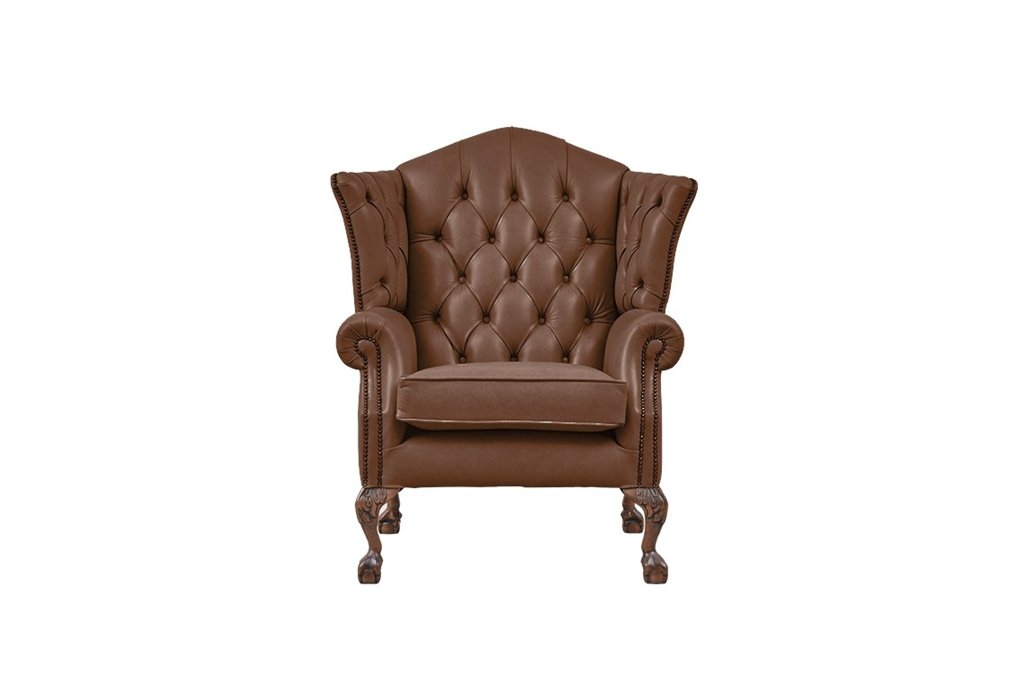 Grand Chesterfield Highback Leather Chair