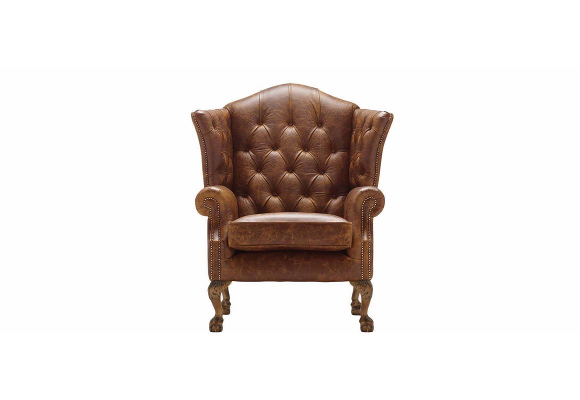 Grand Chesterfield Highback Leather, High Back Leather Club Chair