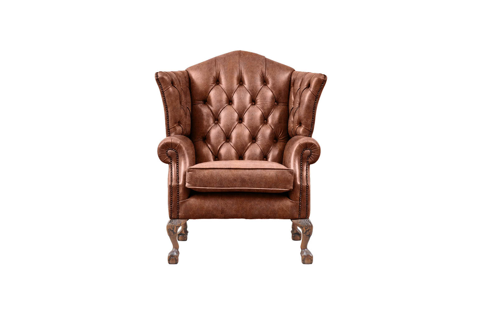 grand chesterfield highback leather chair