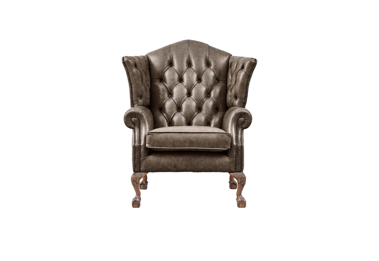 Grand Chesterfield Highback Leather Chair