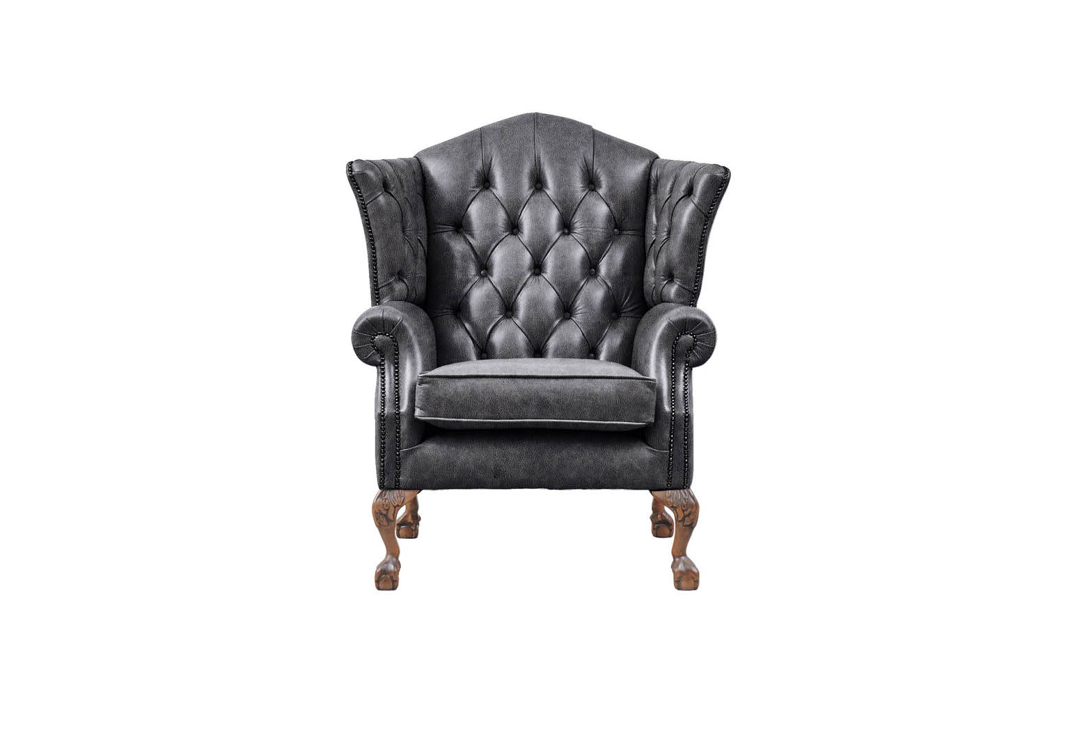 Grand Chesterfield Highback Leather Chair