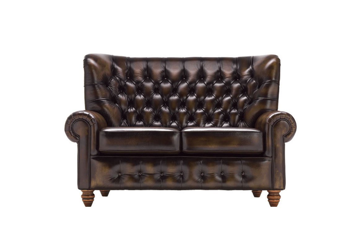 Monk 2 Seater Leather Sofa