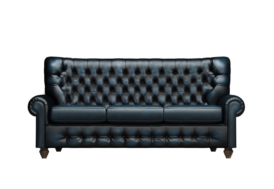 Monk 3 Seater Leather Sofa