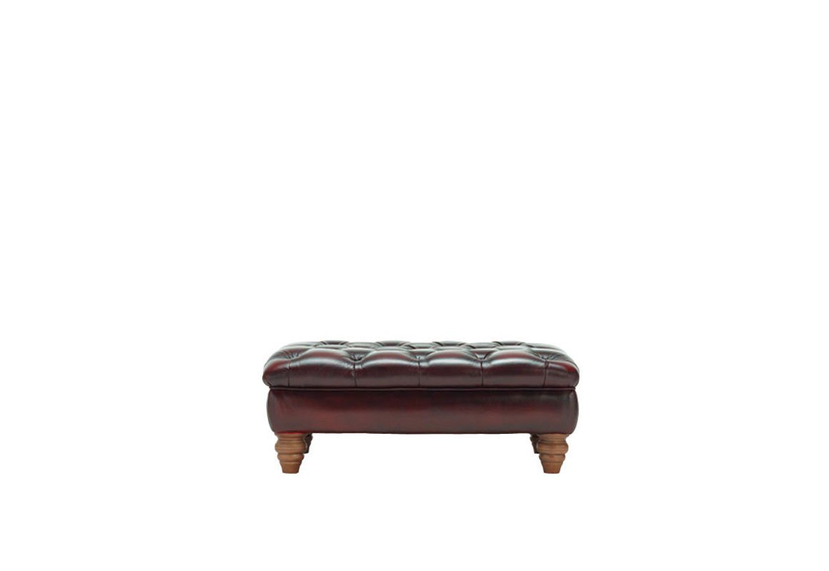 Monk Leather Footstool