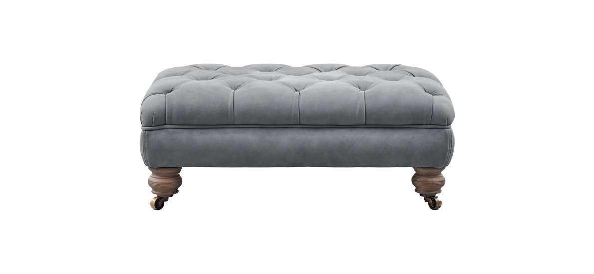 Monty Leather Bench Footstool