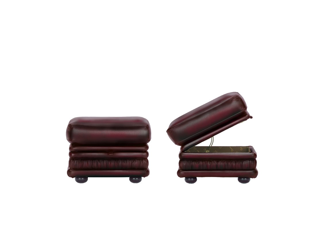 Senator Leather Storage Stool