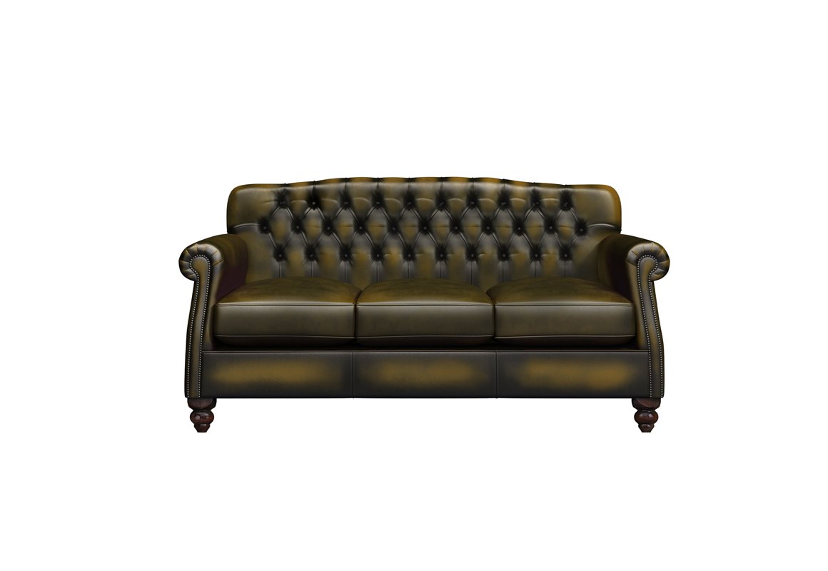 Victoria 3 Seater Leather Sofa