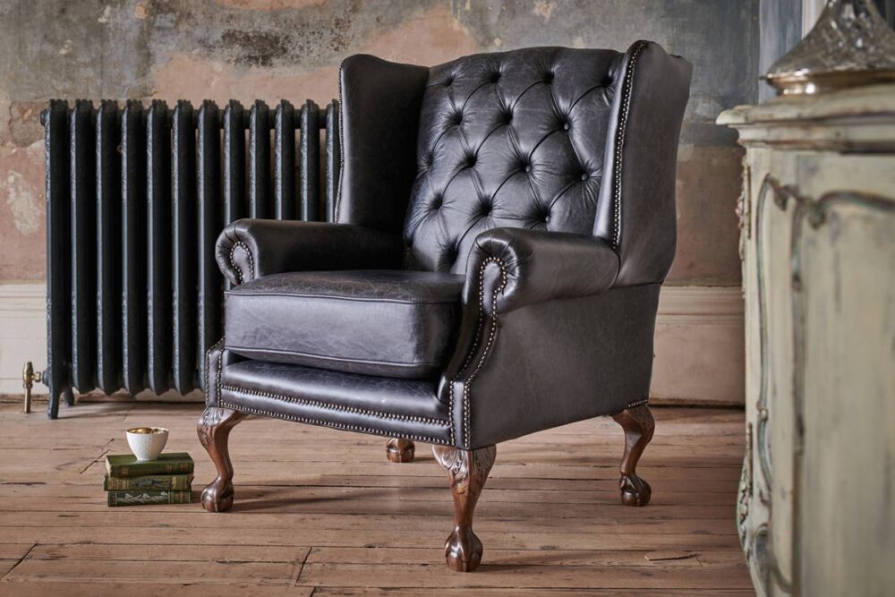 Accent Chair - Leather - Wingback Chair - Belgravia from Thomas LLoyd