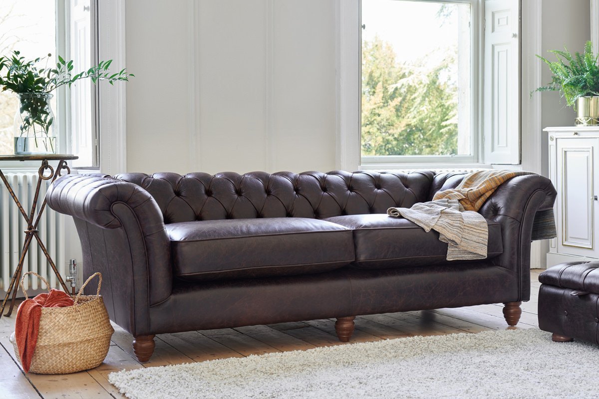 Cambridge 3 Seater Leather Sofa