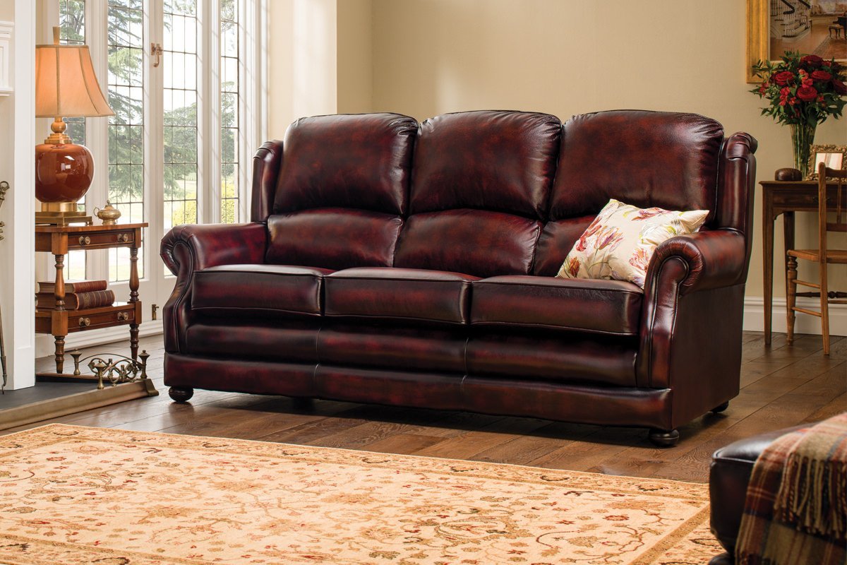 Marlow 3 Seater Leather Sofa