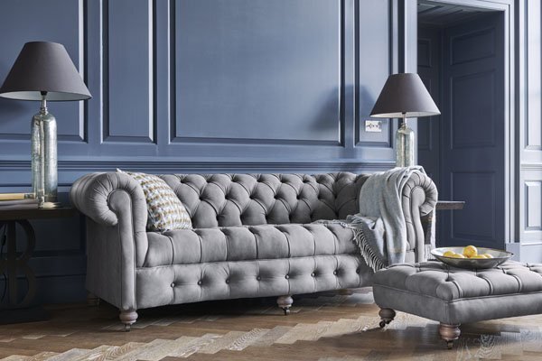 Montey Leather Chesterfield Sofa